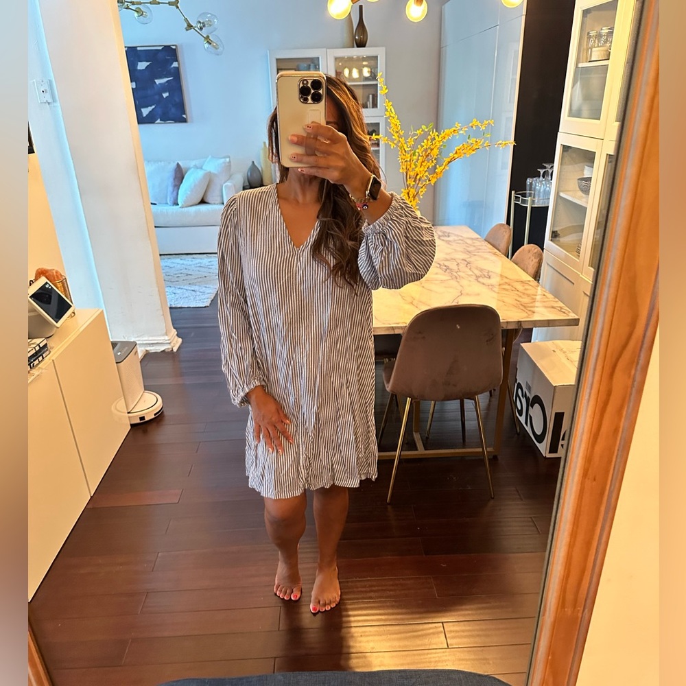 H&M pinstripe cotton dress